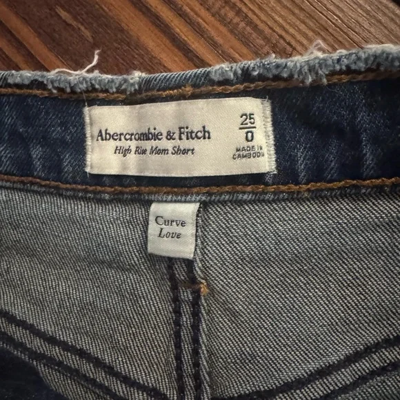 Abercrombie & Fitch Blue Distressed Jean Shorts - Picture 3 of 3